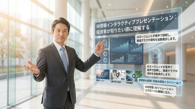 IR情報を、投資家が知りたい順に理解できる対話型プレゼンへ